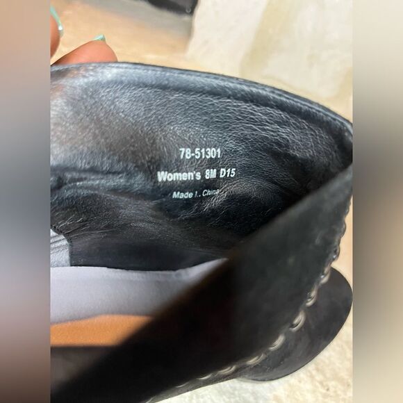 Johnston & Murphy Women Black Suede Ankle Boots - New Size 8 - Picture 6 of 10